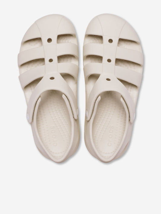 Crocs Girls Classic Fisherman Sandals in Beige