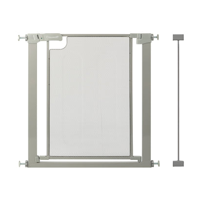 Callowesse Metal Mesh Baby Stair Gate - Ash Grey