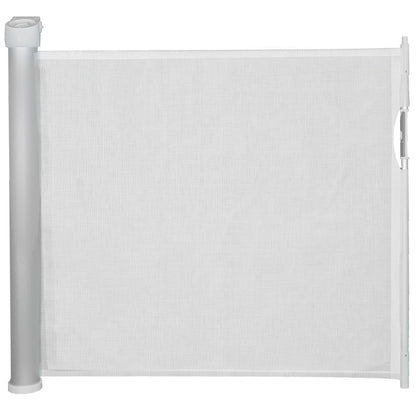 Callowesse Omni-Directional Retractable Stair Safety Gate 0-130cm – White & Silver