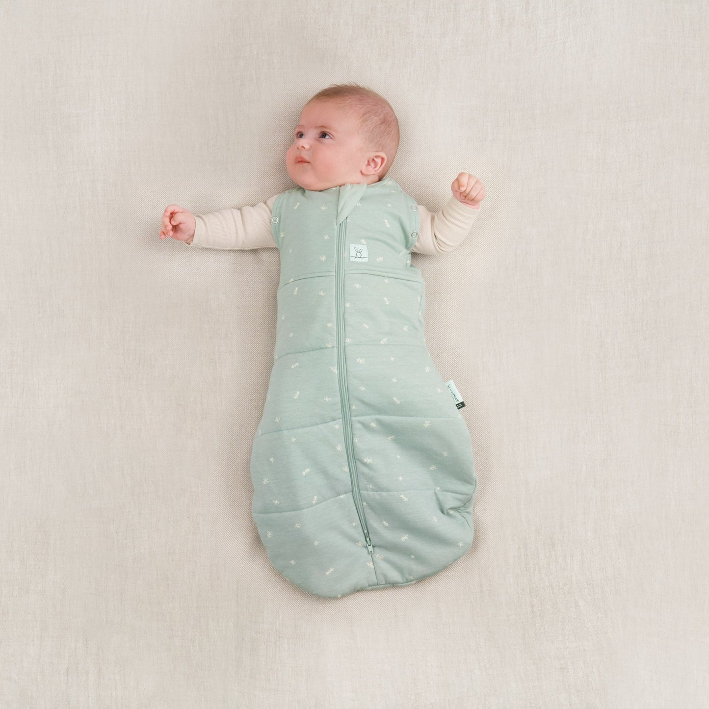 ergoPouch - Organic Winter Cocoon Swaddle Sleeping Bag - Sage 2.5 TOG