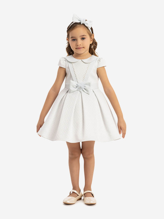 DRESS & Fleur Baby Girls Dress with Headband in Blue