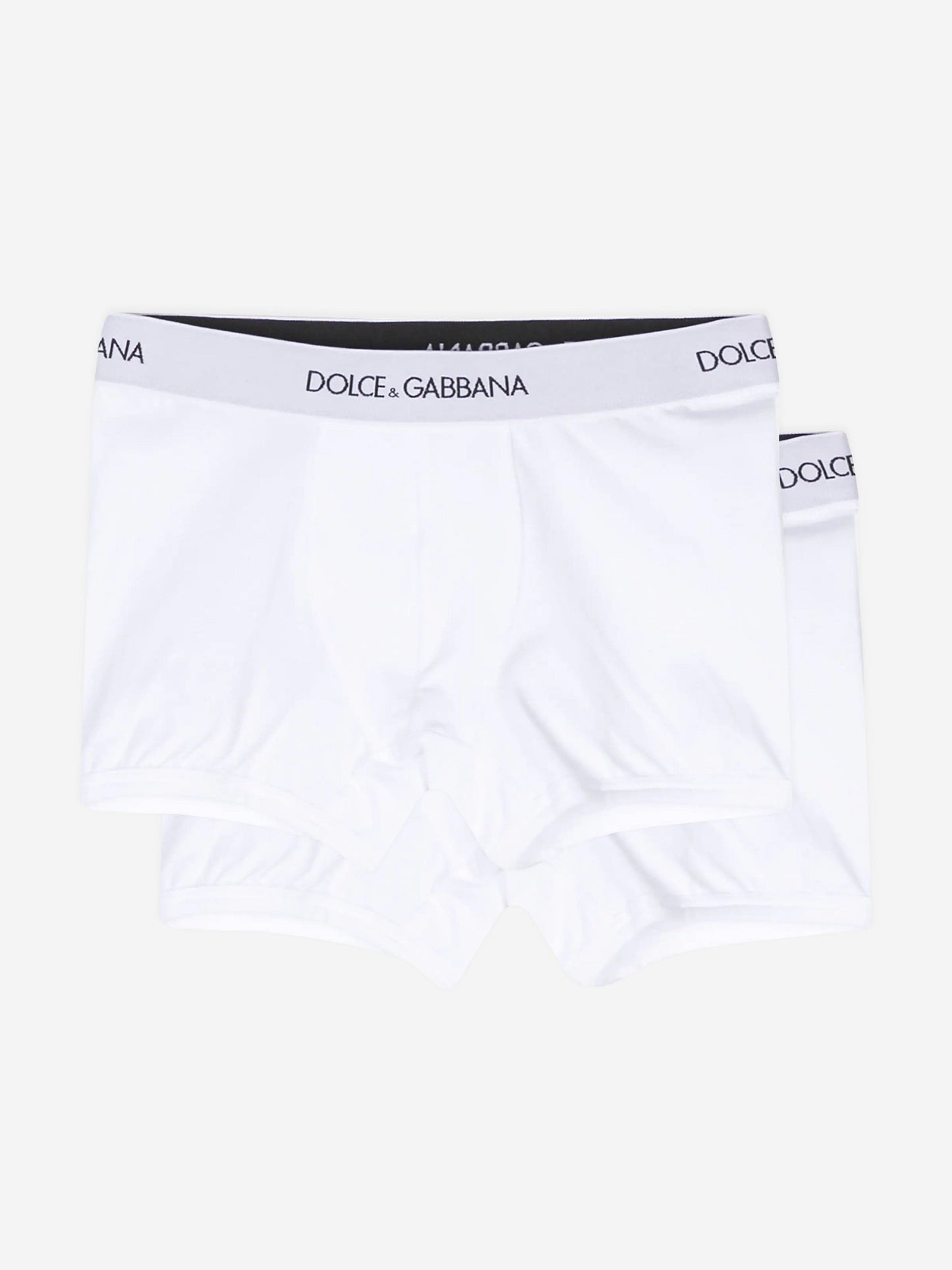 Dolce & Gabbana Boys 2 Pack Boxer Shorts Set in White