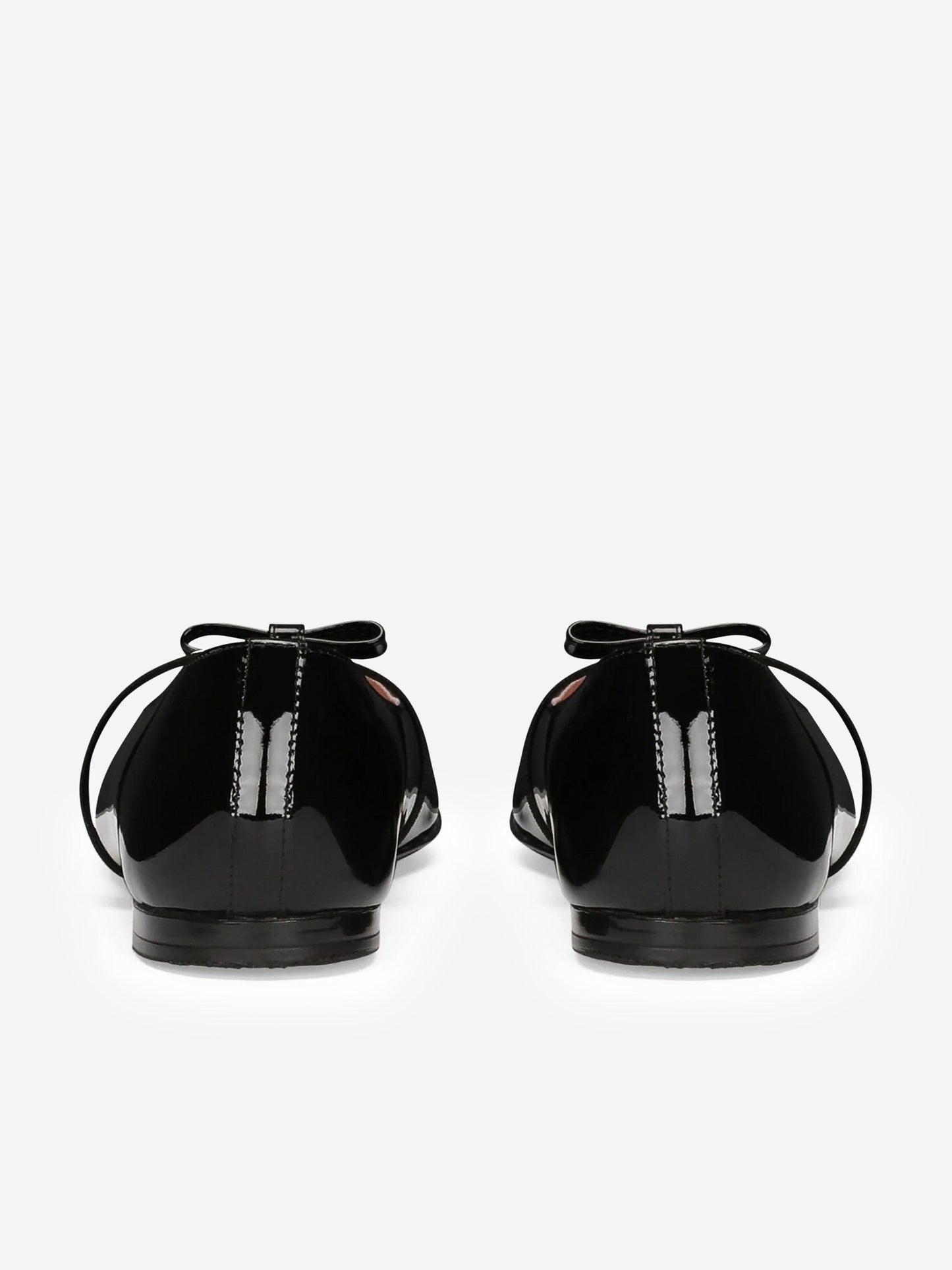 Dolce & Gabbana Girls Patent Leather Ballet Flats in Black