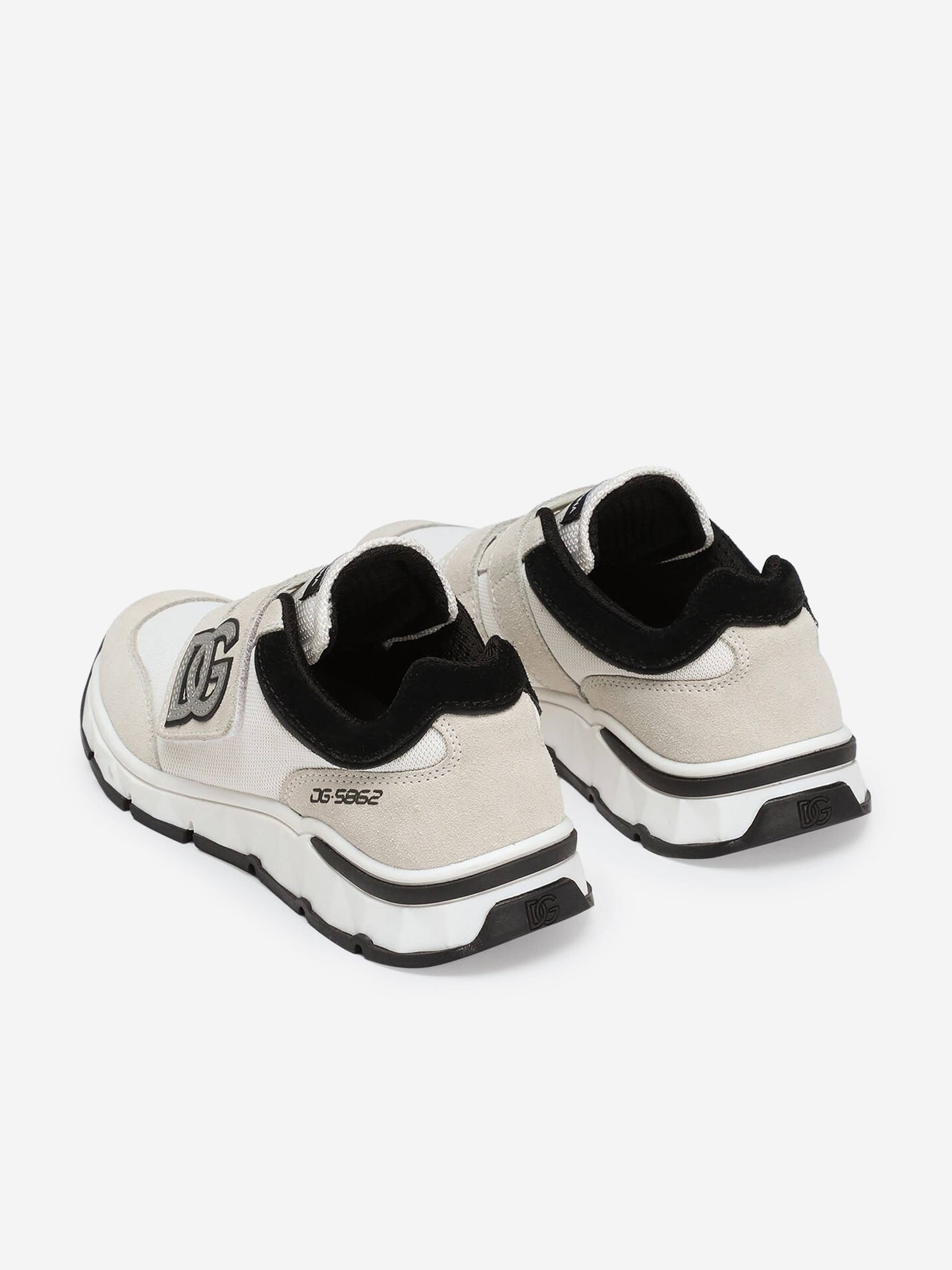 Dolce & Gabbana Boys DG Velcro Strap Trainers in White