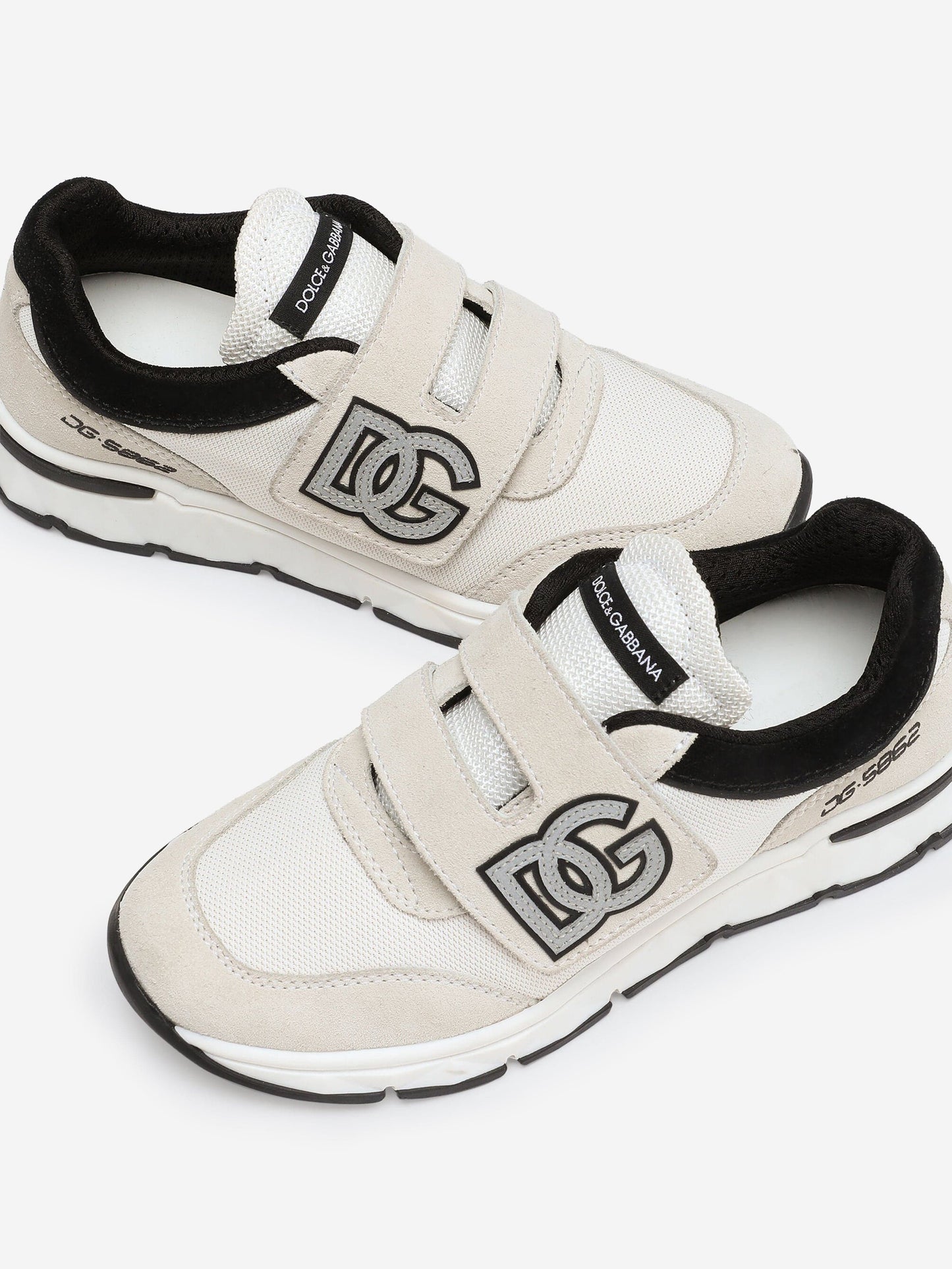Dolce & Gabbana Boys DG Velcro Strap Trainers in White
