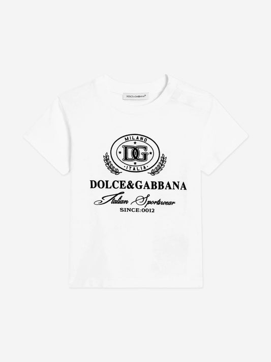 Dolce & Gabbana Baby Boys Logo T-Shirt in White