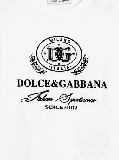 Dolce & Gabbana Baby Boys Logo T-Shirt in White