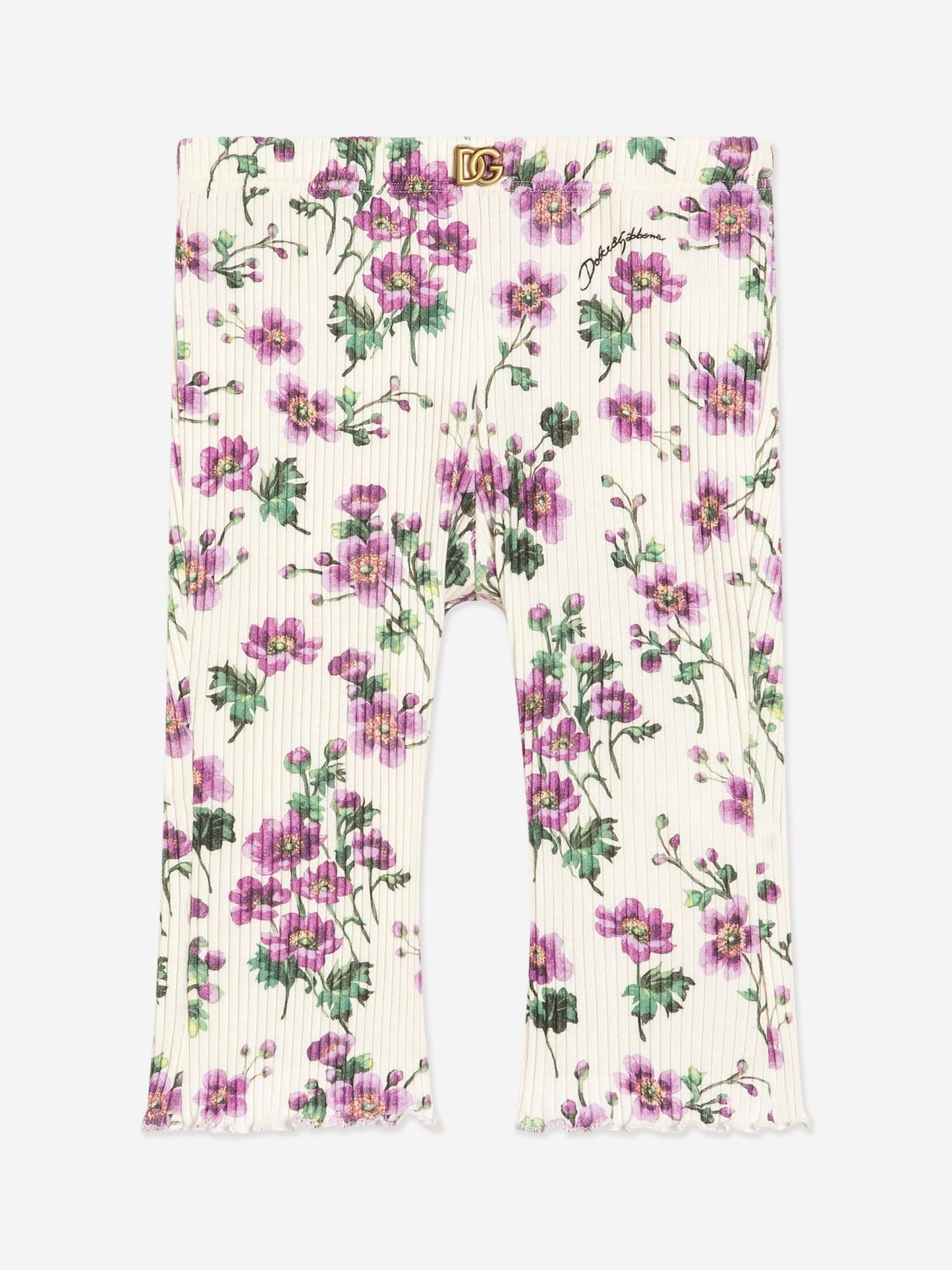 Dolce & Gabbana Baby Girls Floral Print Leggings in Multicolour