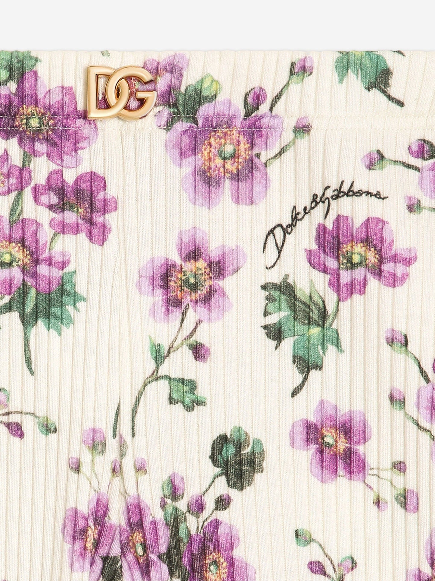 Dolce & Gabbana Baby Girls Floral Print Leggings in Multicolour