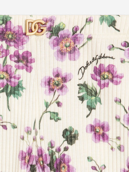 Dolce & Gabbana Baby Girls Floral Print Leggings in Multicolour