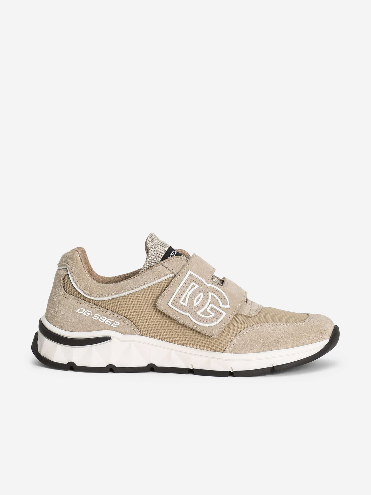 Dolce & Gabbana Boys Suede and Mesh Trainers in Beige