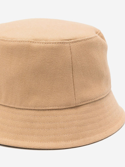 Dolce & Gabbana Kids Plaque Logo Bucket Hat in Beige