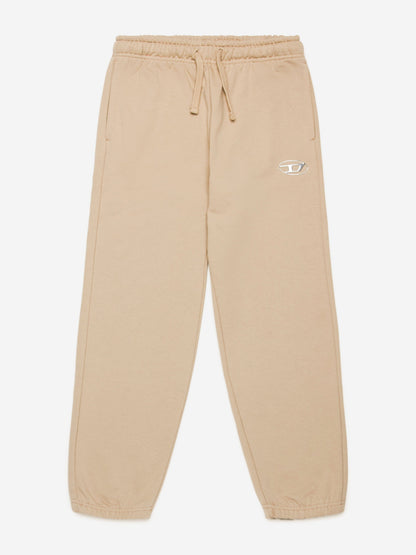 Diesel Kids Logo Joggers in Beige