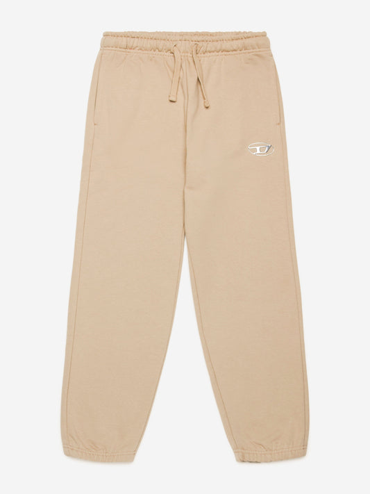 Diesel Kids Logo Joggers in Beige