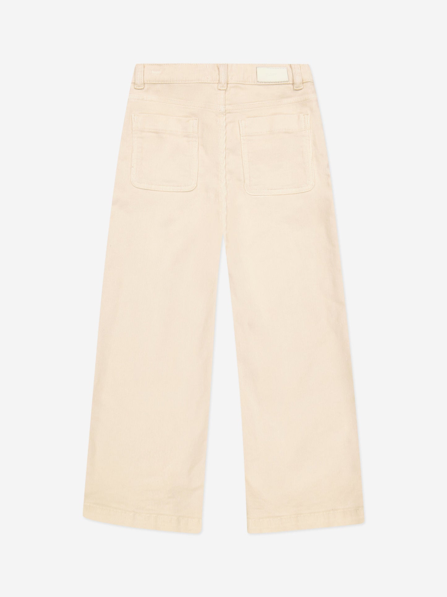 DL1961 Girls Lily Wide Leg Corduroy Trousers in Beige