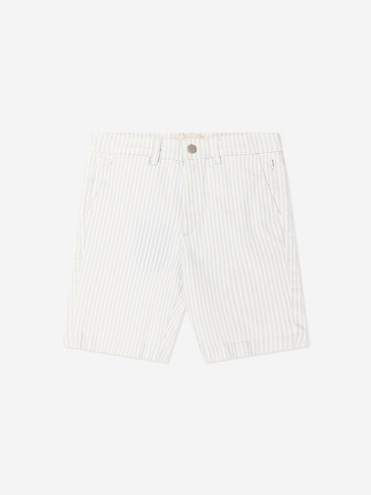 DL1961 Boys Striped Jacob Chino Shorts in Blue