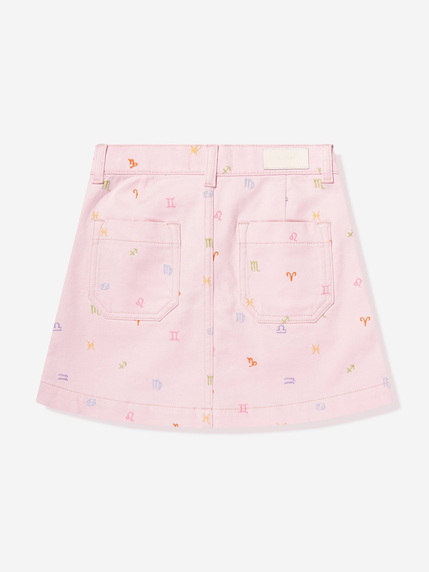 DL1961 Girls Jenny Star Signs Mini Skirt in Pink