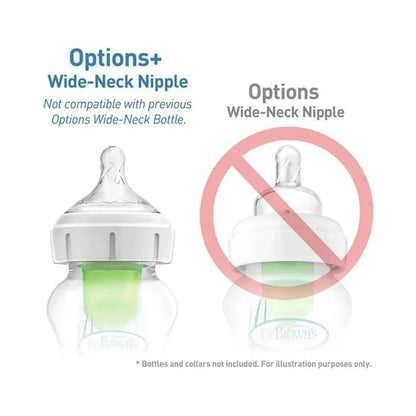 Dr. Brown's Options+ Baby Bottle Teats Level 3 Wide Neck 6+ months Pack of 2