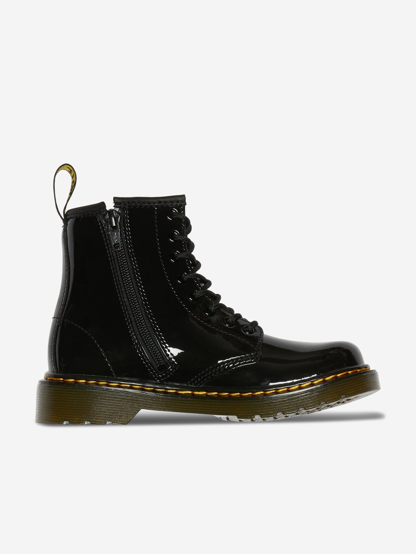 Dr Martens Kids 1460 Patent Leather Lace Up  Boots in Black