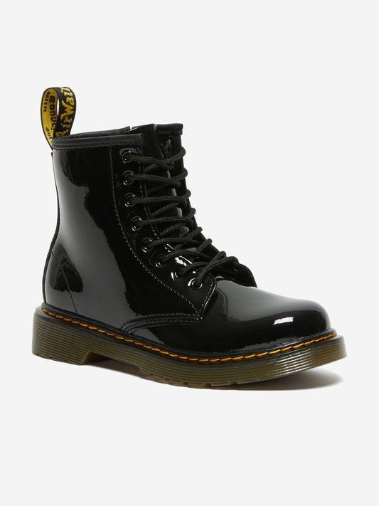 Dr Martens Kids 1460 Patent Leather Lace Up  Boots in Black