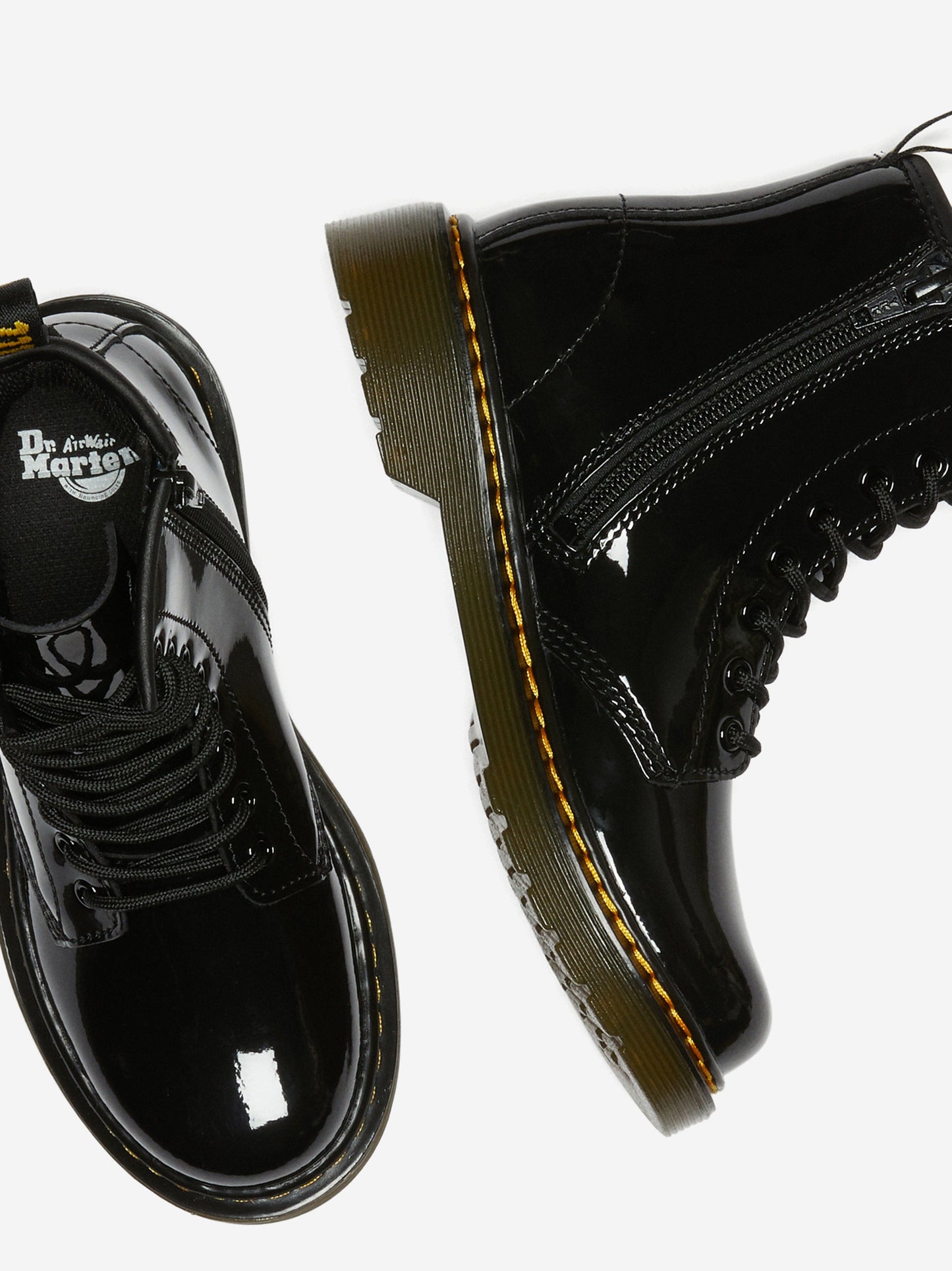 Dr Martens Kids 1460 Patent Leather Lace Up  Boots in Black