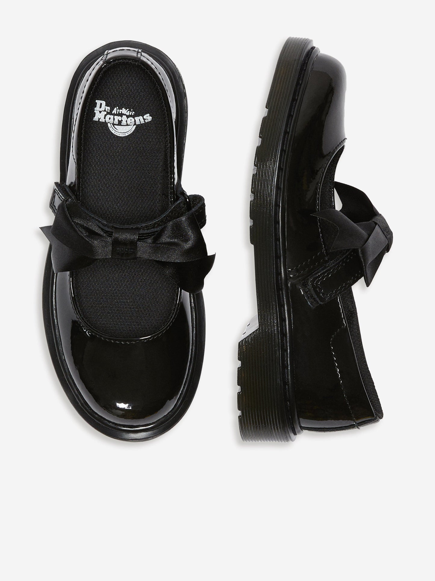 Dr Martens Girls Maccy II Patent Leather Mary Jane Shoes in Black