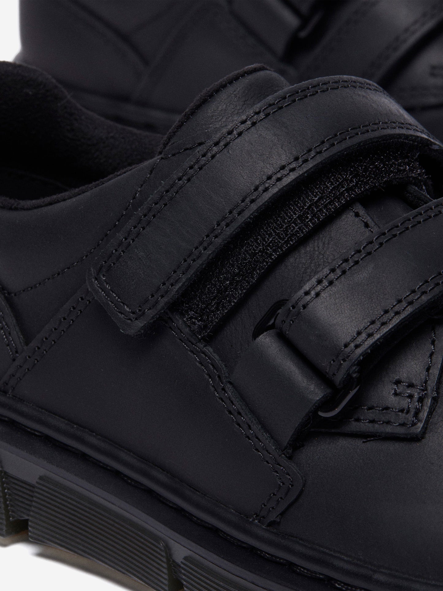 Dr Martens Boys Raffe Leather Strap Shoes in Black