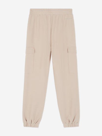 EA7 Emporio Armani Girls Cargo Trousers in Beige