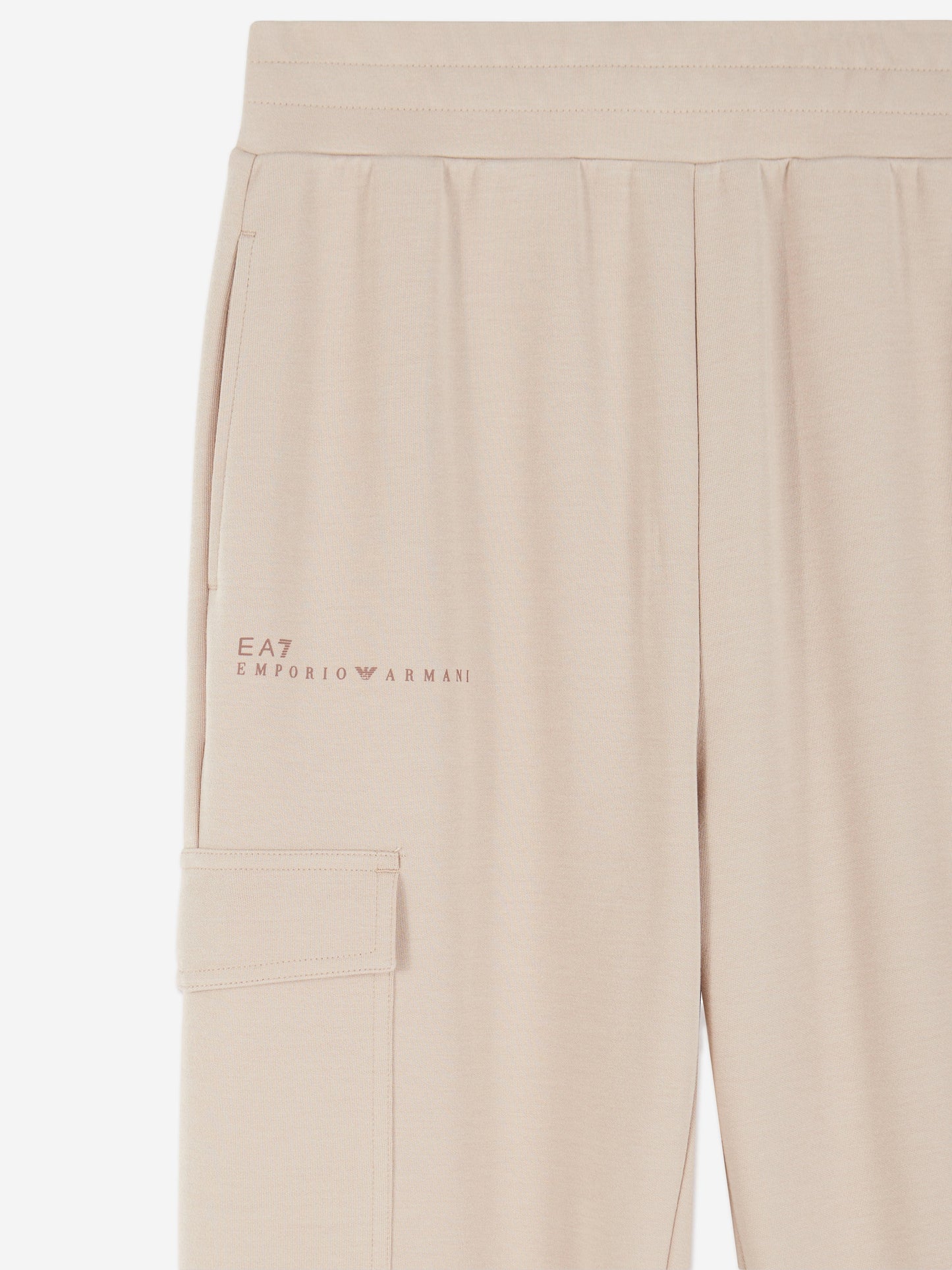 EA7 Emporio Armani Girls Cargo Trousers in Beige