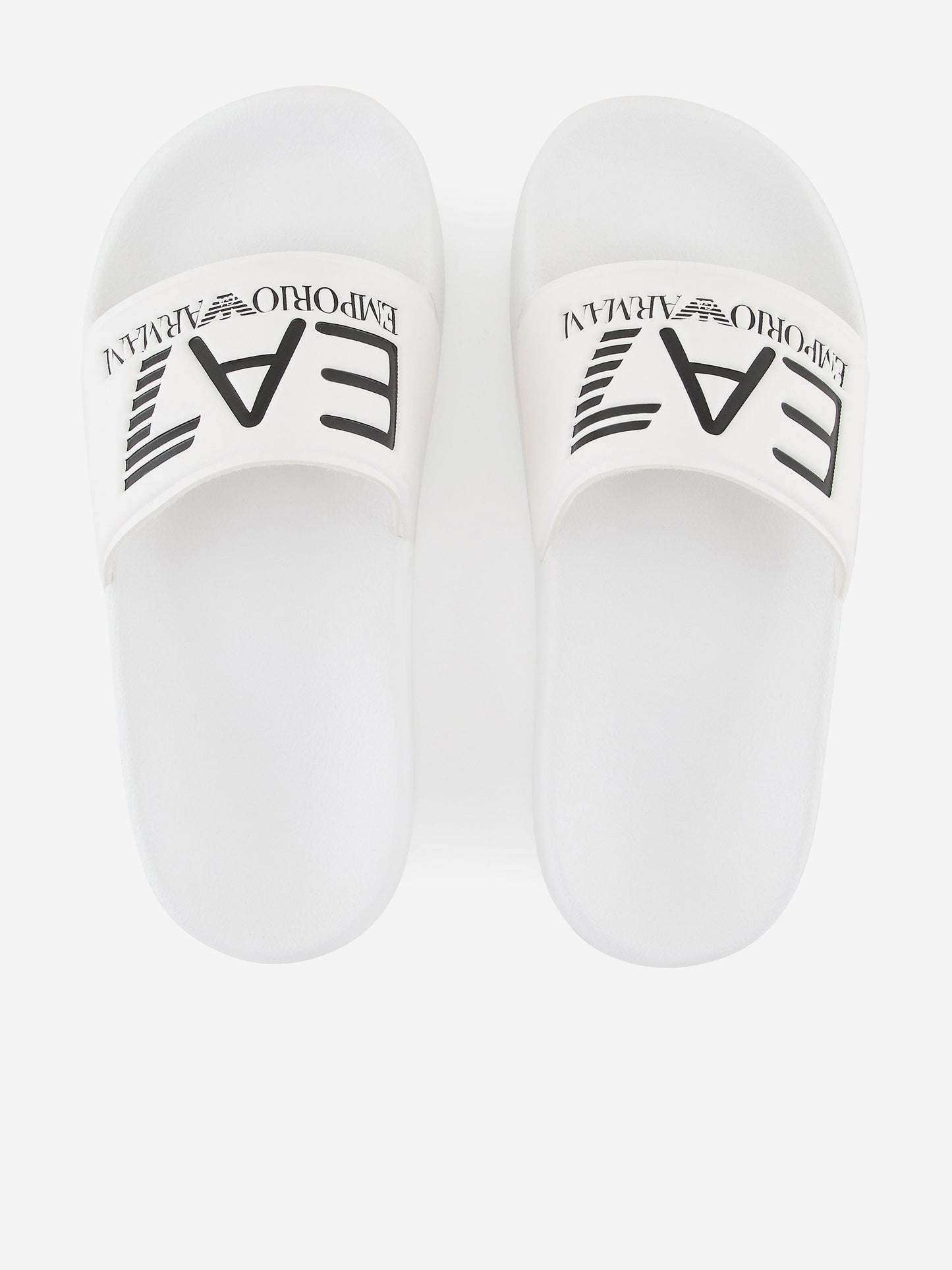 EA7 Emporio Armani Boys Logo Sliders in White