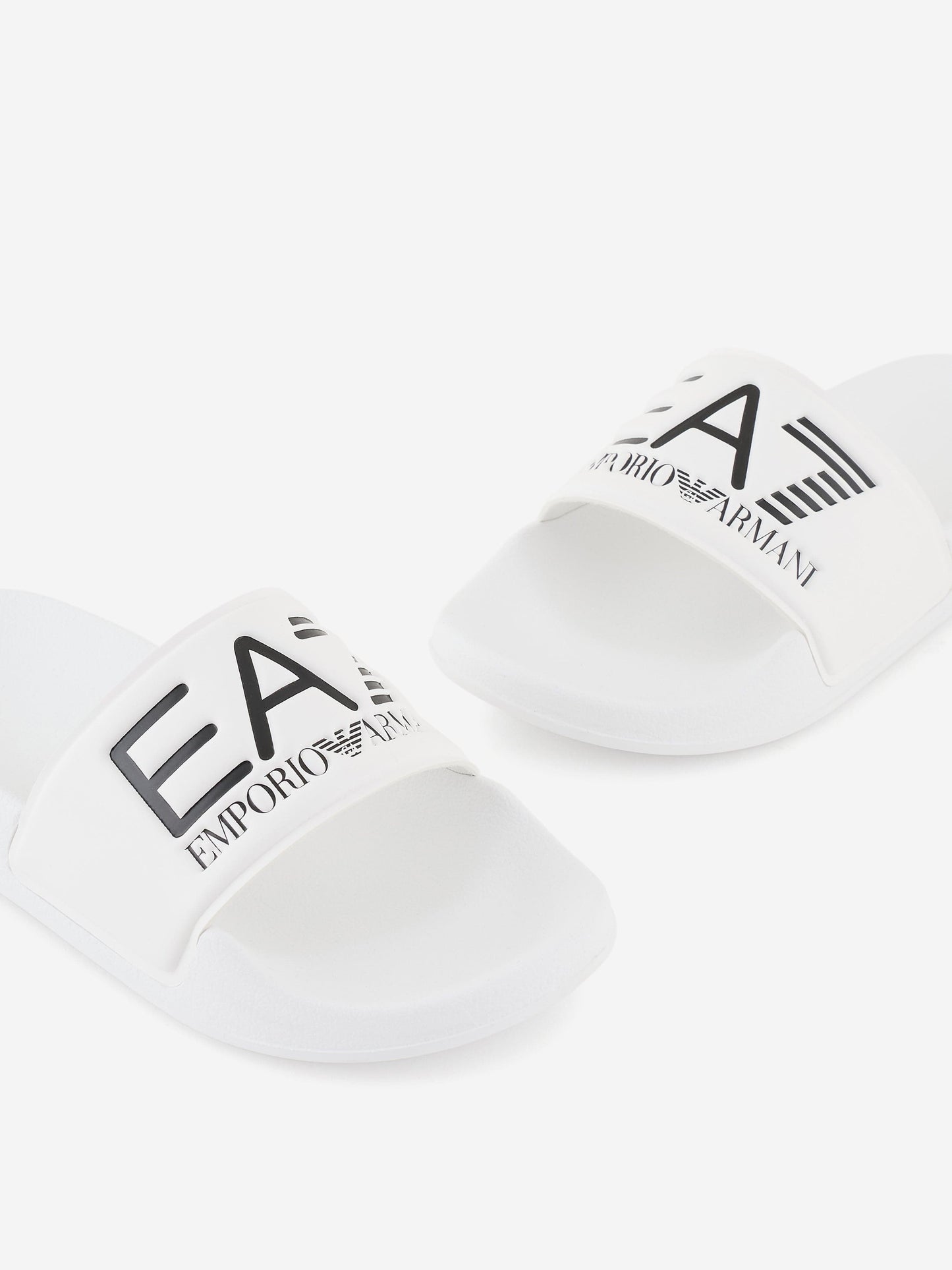 EA7 Emporio Armani Boys Logo Sliders in White