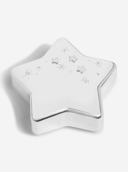 English Trousseau Baby Star Money Box in Silver