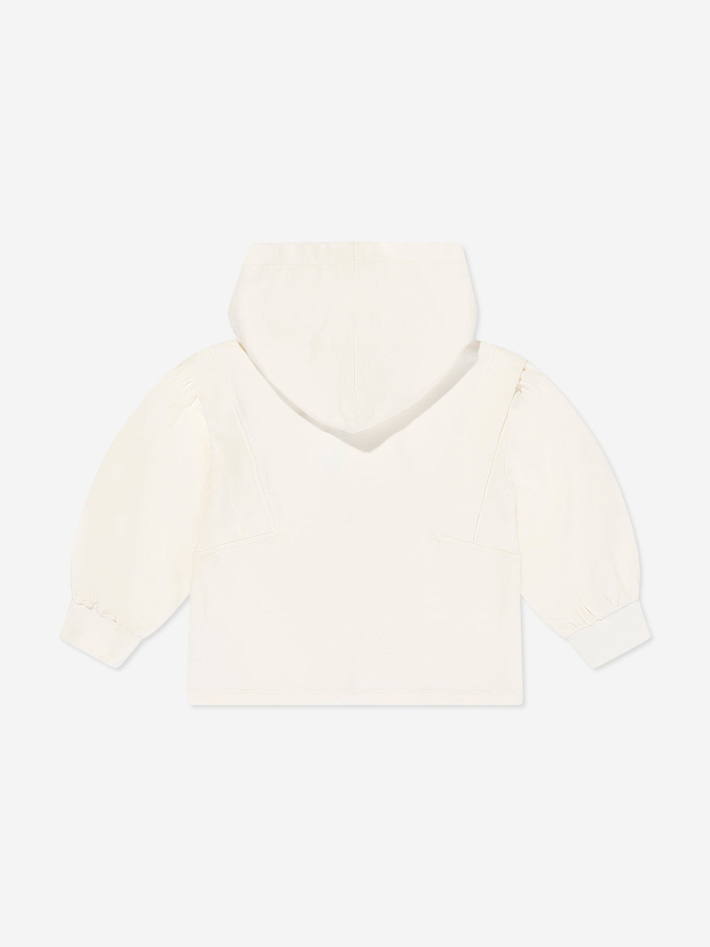 Escada Girls Logo Badge Zip Up Top in Ivory