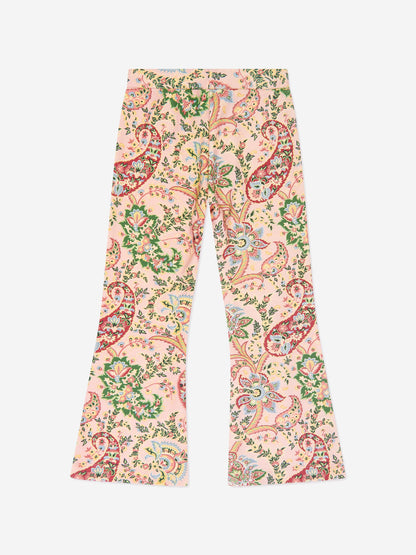 Etro Girls Paisley Print Joggers in Multicolour