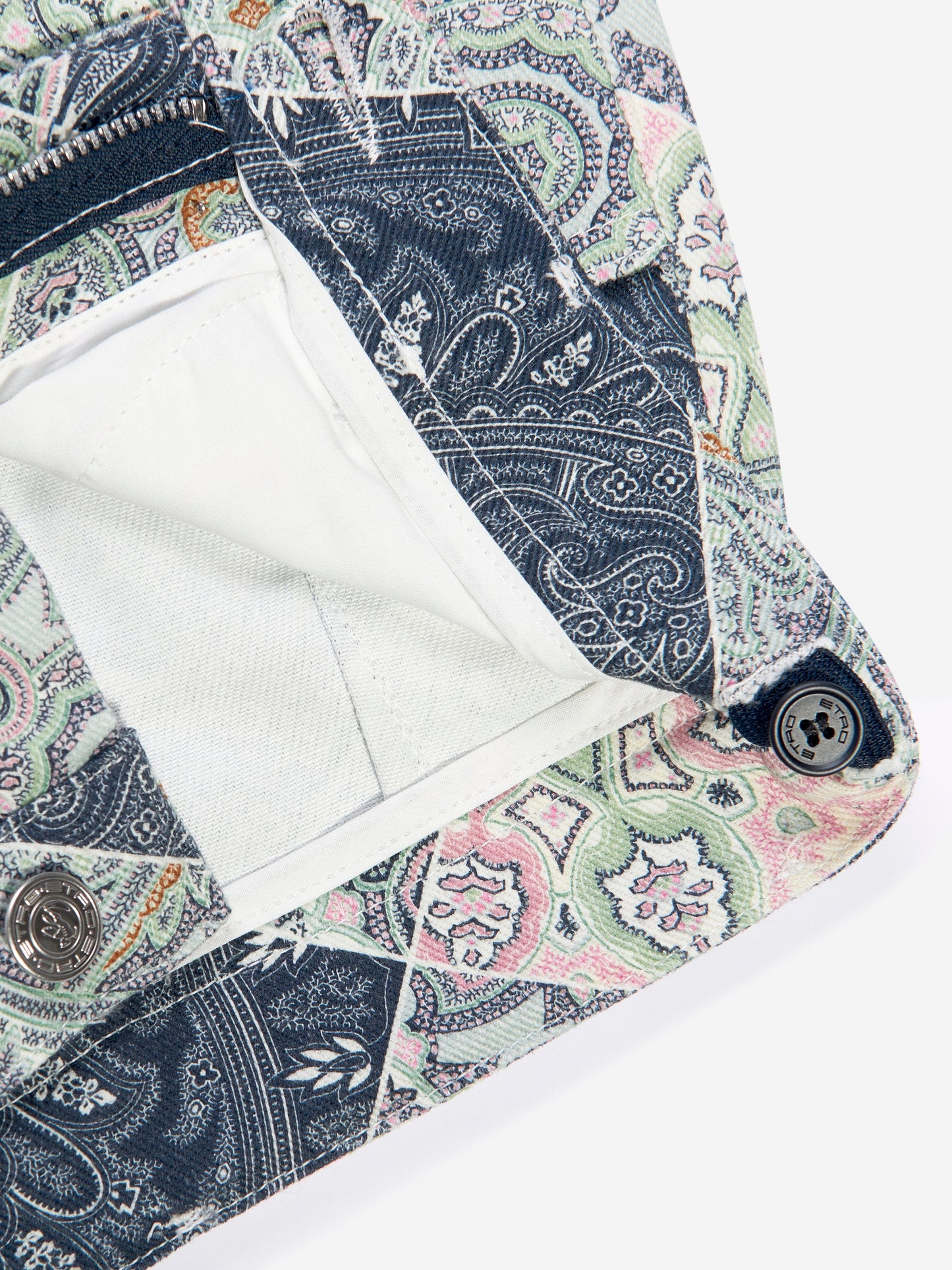 Etro Girls Paisley Trousers in Navy
