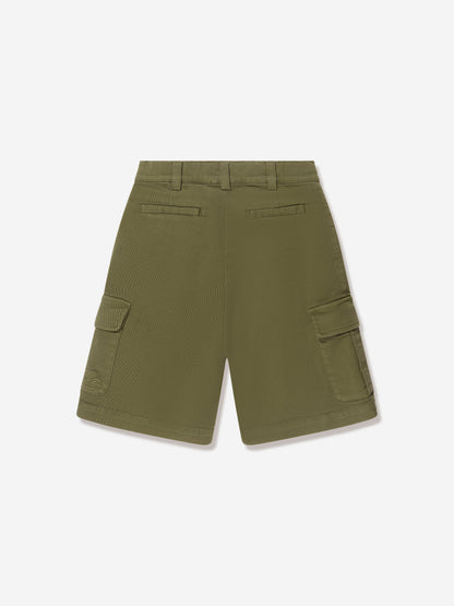 Etro Boys Cargo Shorts in Green