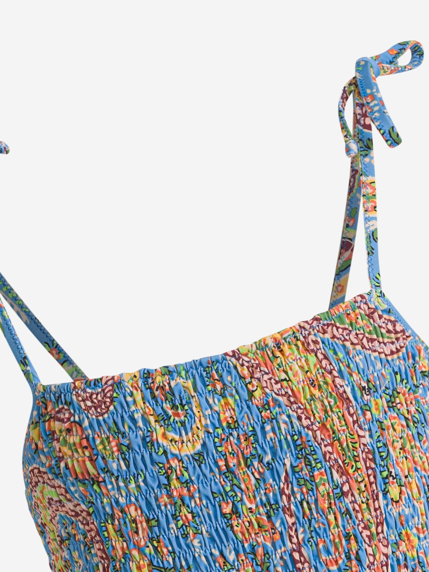 Etro Girls Floral Paisley Swimsuit in Blue