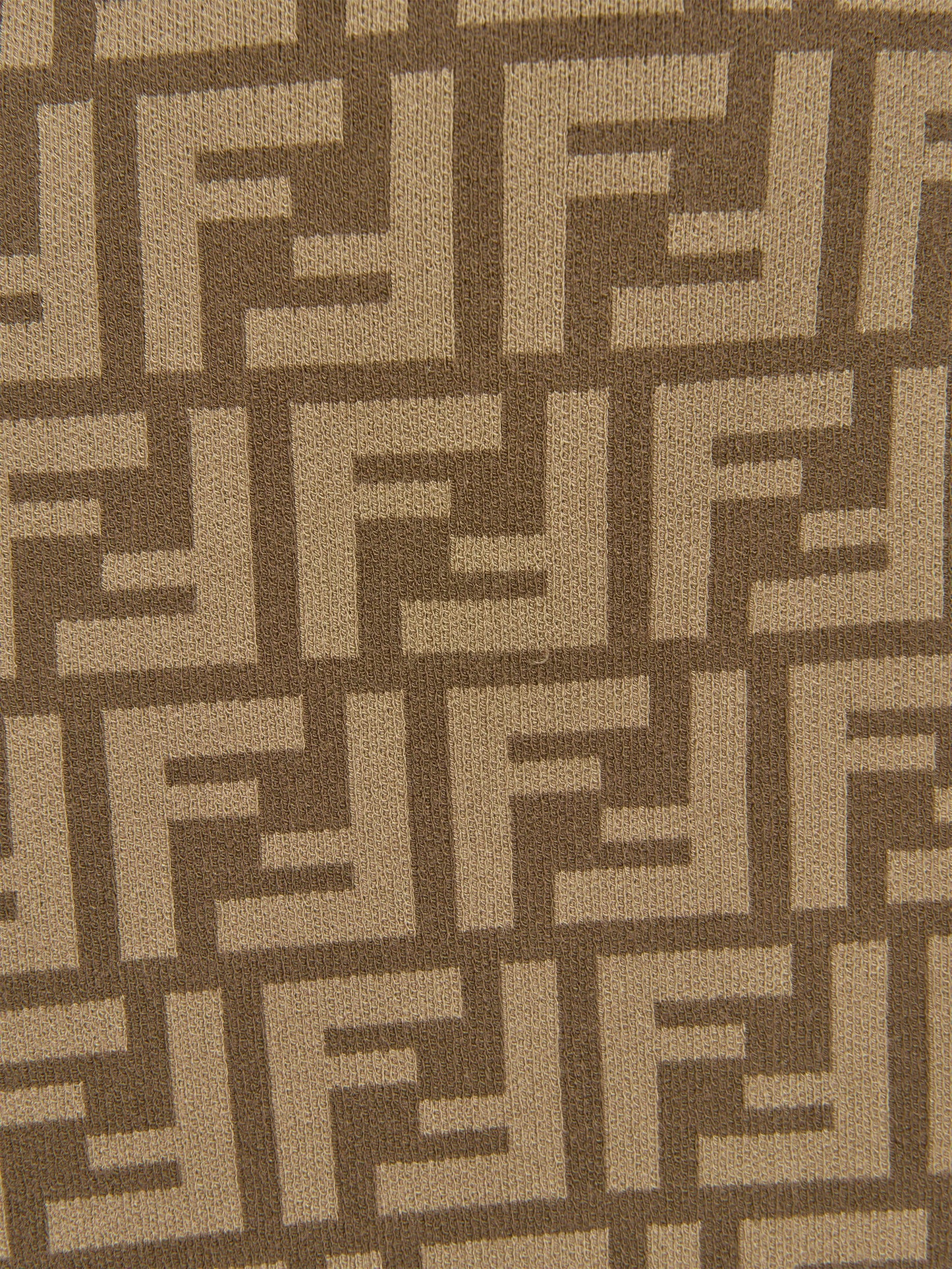 Fendi Girls FF Logo Knitted Skirt in Brown