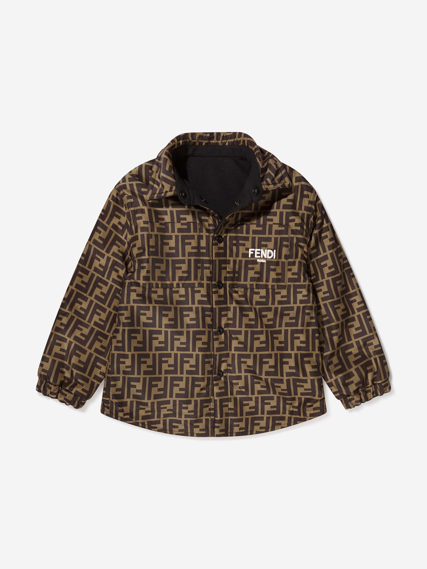 Fendi Kids Reversible Shirt Jacket in Black