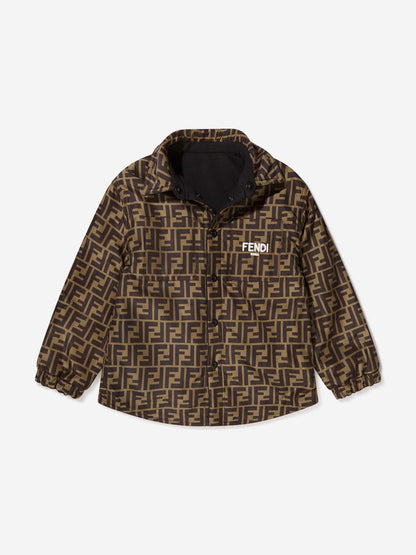 Fendi Kids Reversible Shirt Jacket in Black