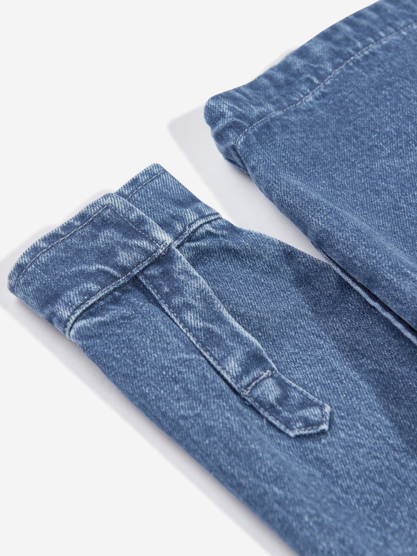 Fendi Kids FF Logo Denim Overshirt in Blue