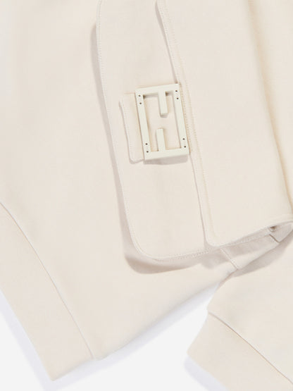 Fendi Kids Baguette Bag Sweatshirt in Beige