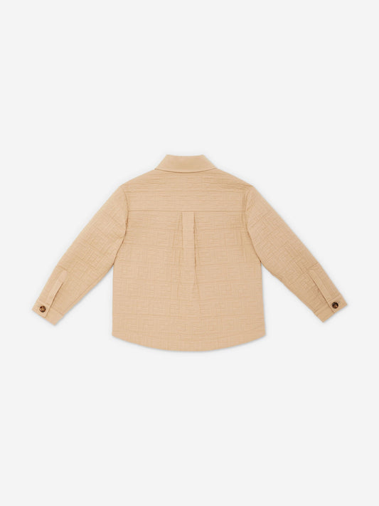 Fendi Kids FF Quilted Jacket in Beige