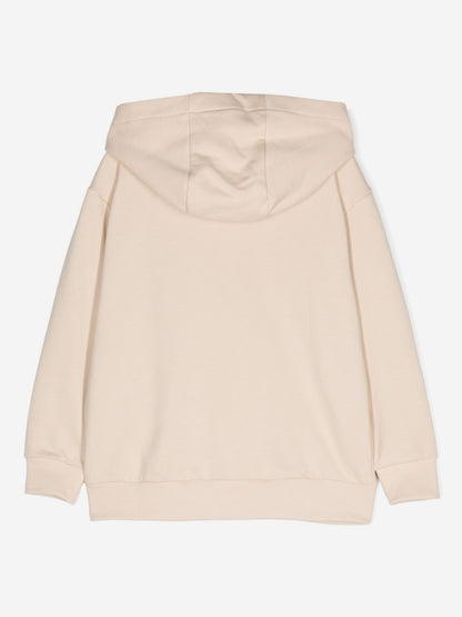 Fendi Kids Logo Zip Up Top in Beige