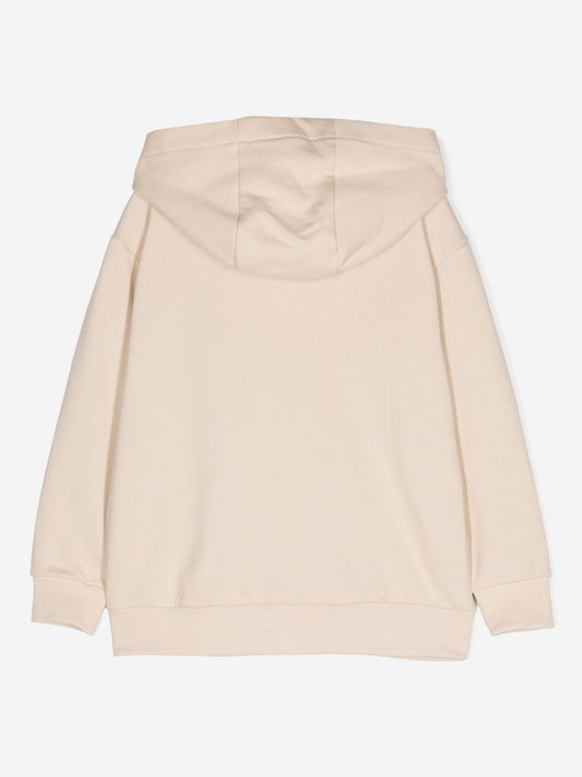 Fendi Kids Logo Zip Up Top in Beige
