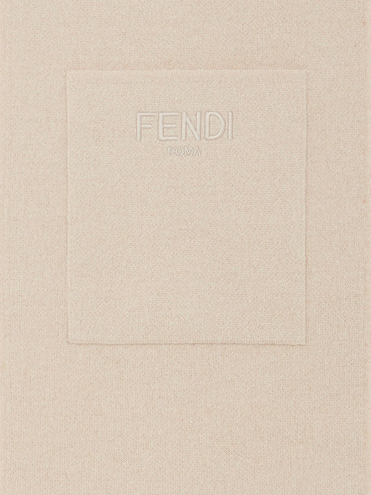 Fendi Kids Wool FF Reversible Scarf in Beige
