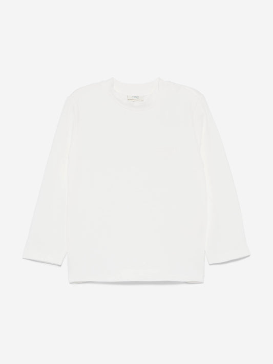 Fendi Baby Girls Jersey Stretch Top in White