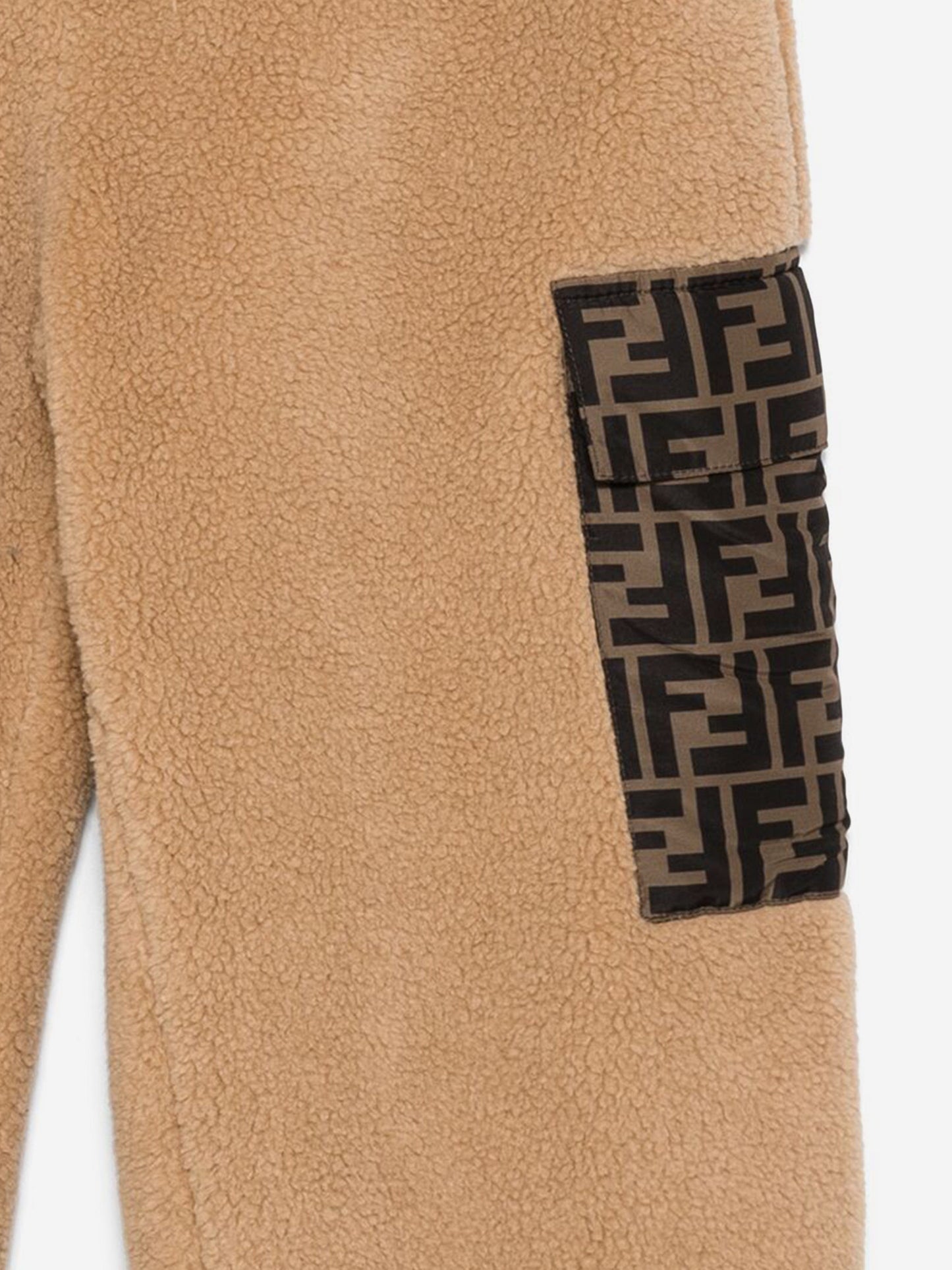 Fendi Kids Teddy Joggers in Beige