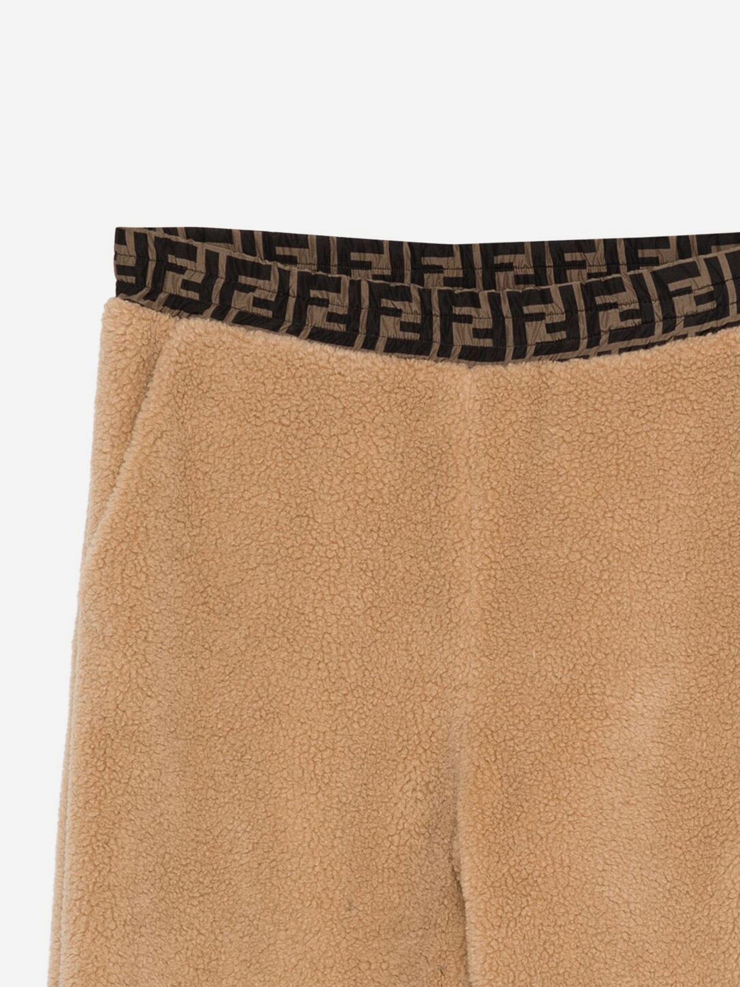 Fendi Kids Teddy Joggers in Beige