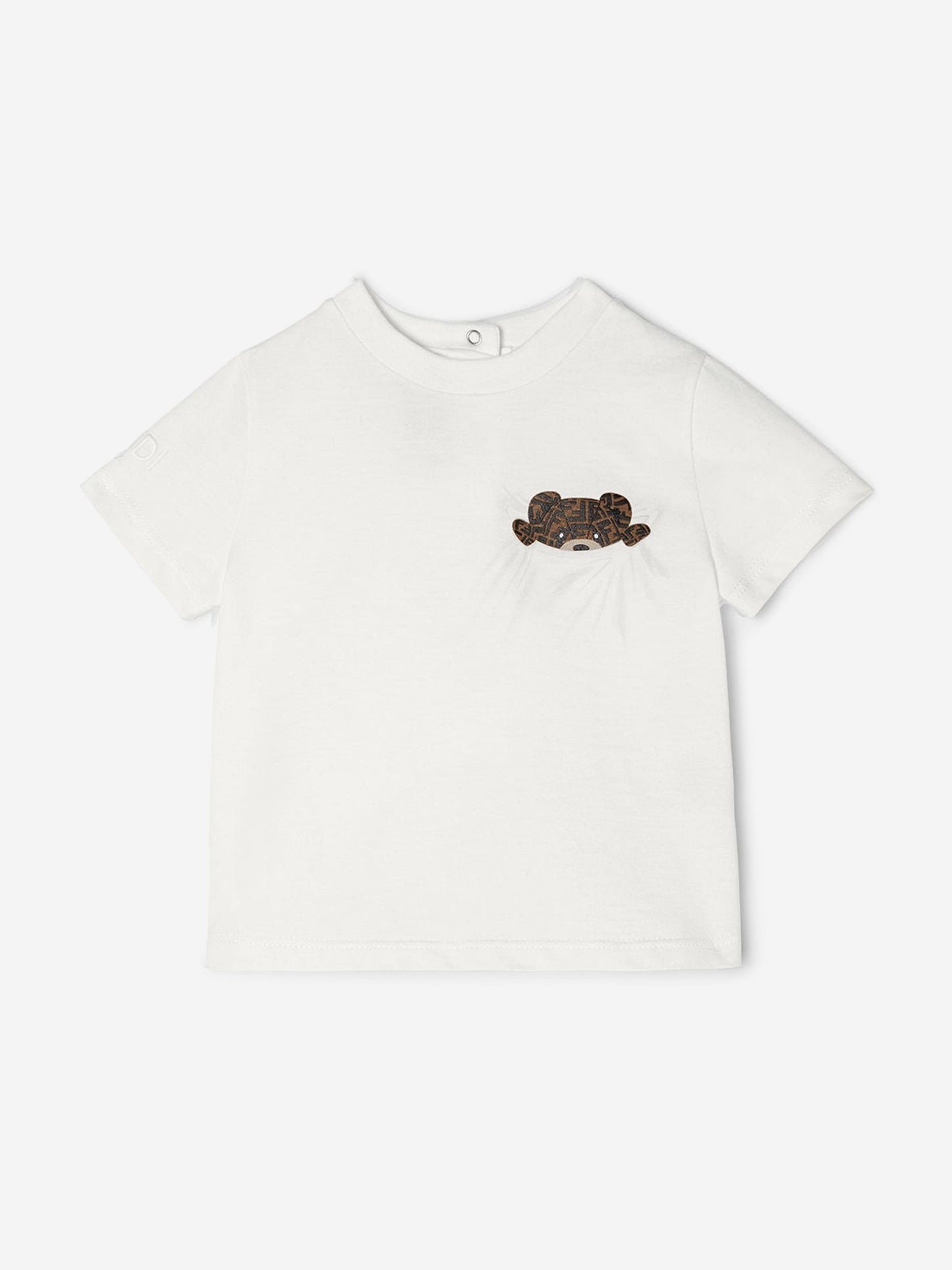 Fendi Baby Bear Pocket T-Shirt in White